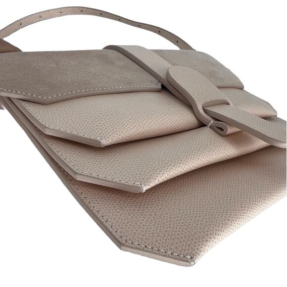 Senreve Blush Pink Leather Pebbled Crossbody Bag - Picture 8 of 14